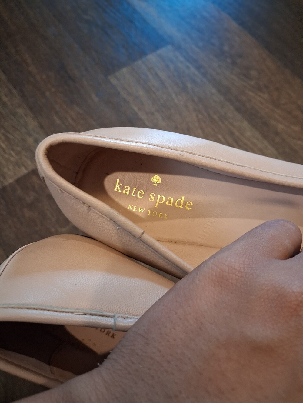 kate spade Blush Cream Ballet Flats with Bow and Spade Charm - Picture 5 of 5